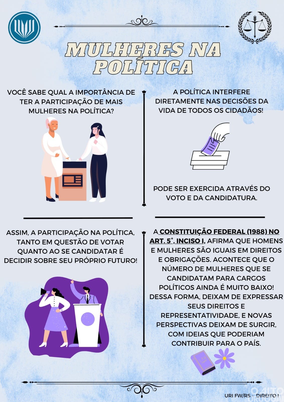 "Mulheres na política brasileira" busca incentivar e conscientizar sobre o tema