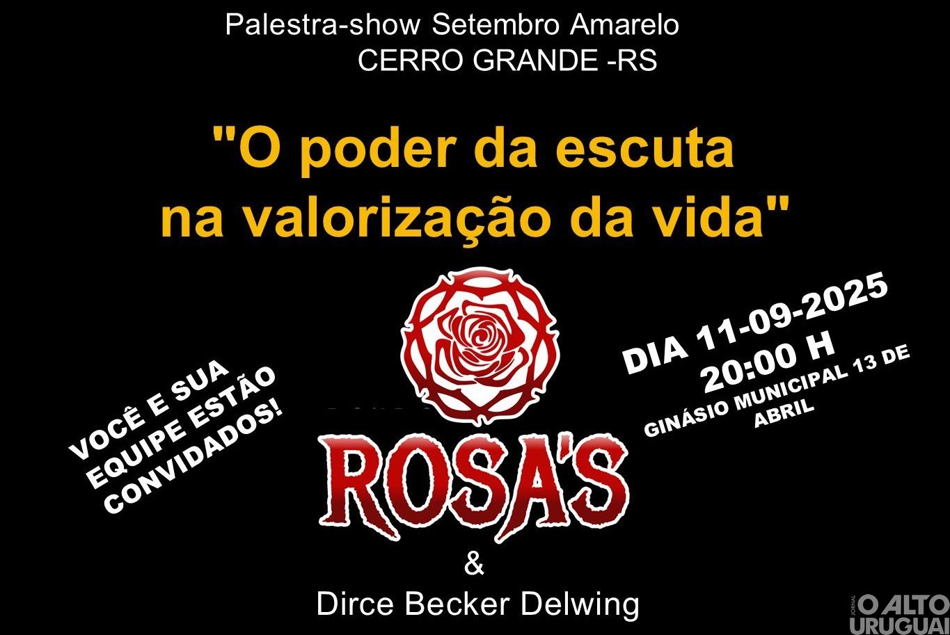 Palestra-show em Cerro Grande aborda poder da escuta na valorização da vida