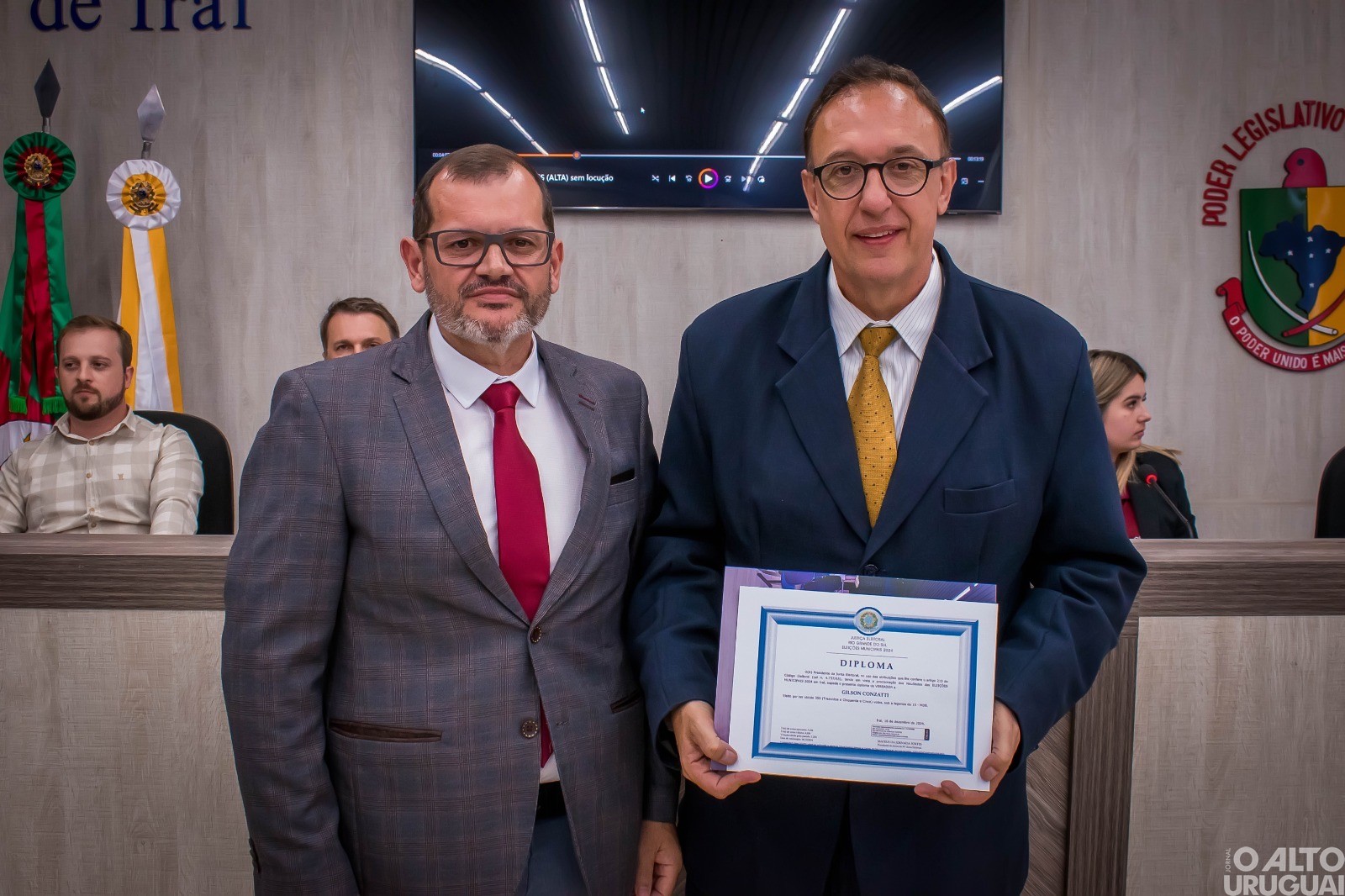 Câmara de Iraí realiza ato de entrega de diplomas aos vereadores eleitos