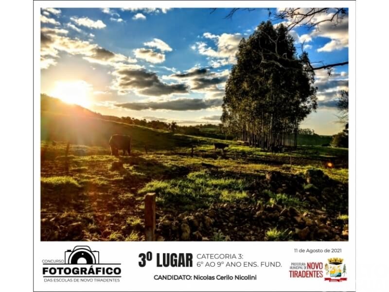 Estudantes de Novo Tiradentes captam belezas do município em concurso fotográfico