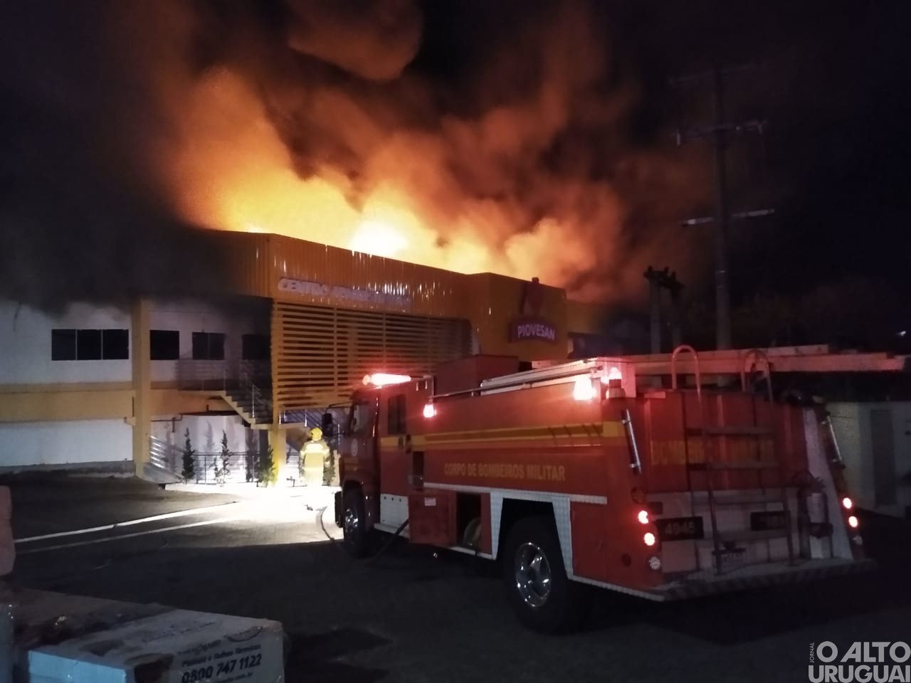 Registrado incêndio na Frangos Piovesan em FW