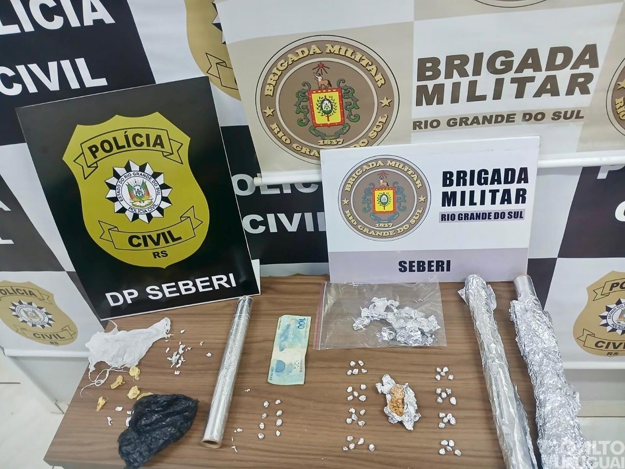 Polícia Civil e BM combatem o narcotráfico em Seberi