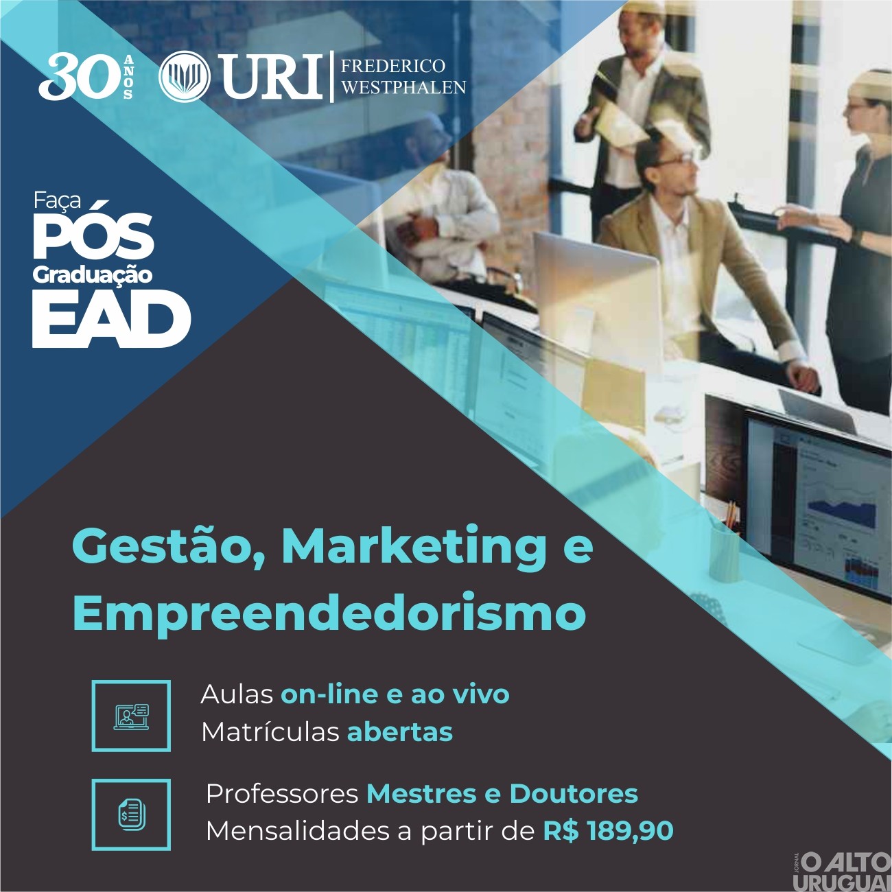 Inscrições para pós-graduação EaD na URI/FW terminam dia 29 de julho