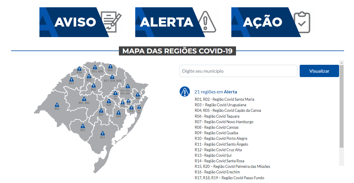 Governo mantém Alertas para todo o RS