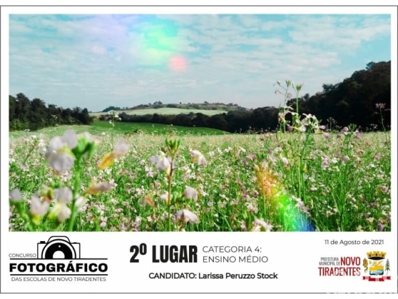 Estudantes de Novo Tiradentes captam belezas do município em concurso fotográfico