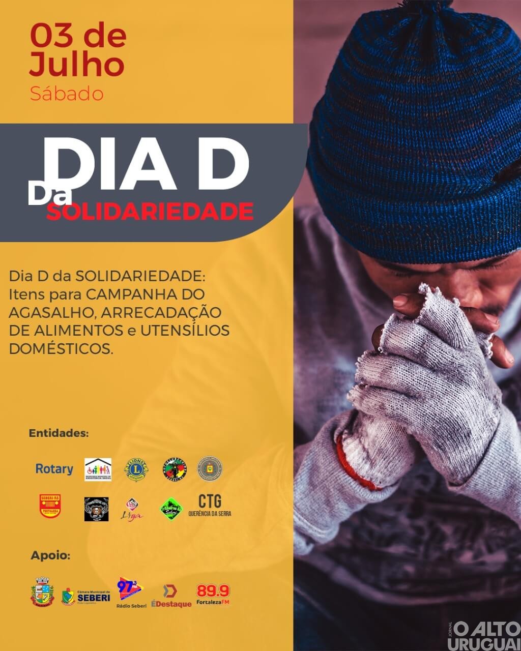 Seberi: Dia D da Solidariedade é neste sábado