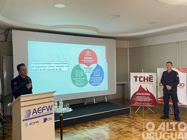 Palestra na AEFW esclarece obrigações legais sobre prevenção contra incêndios