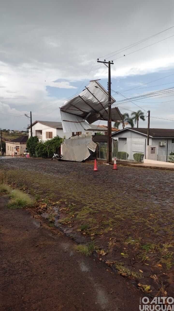 Temporal causa prejuízos em Palmeira das Missões