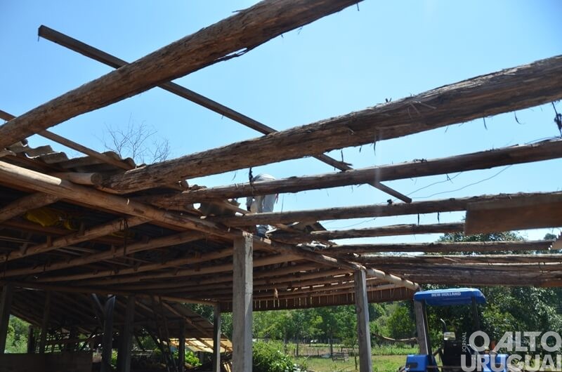 Vendaval causa prejuízos de mais de R$ 40 mil no interior de Frederico Westphalen