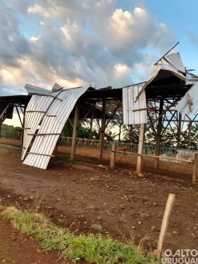 Ventos fortes causam estragos na região