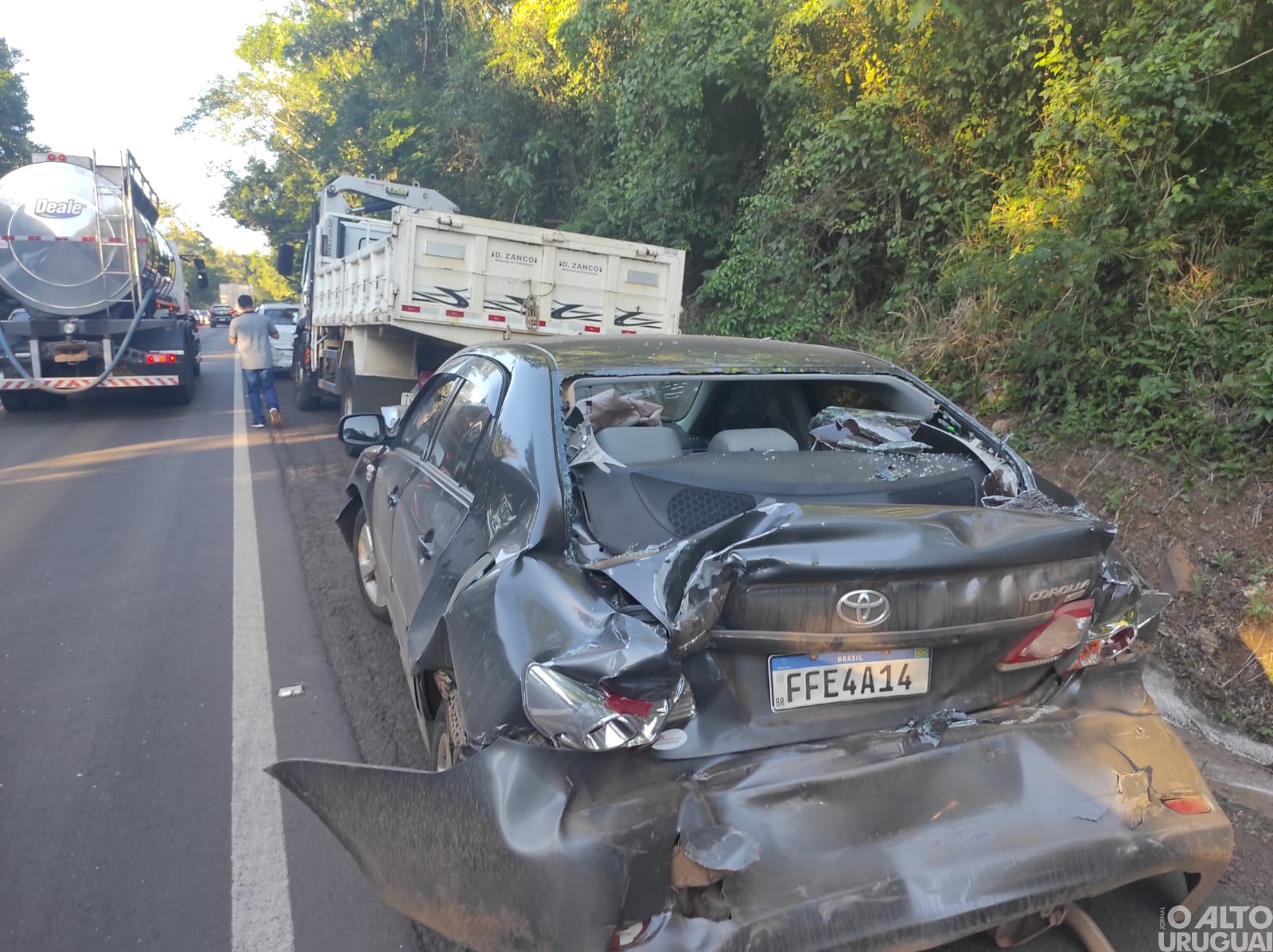 Registrado engavetamento na curva da Volta Grande em FW