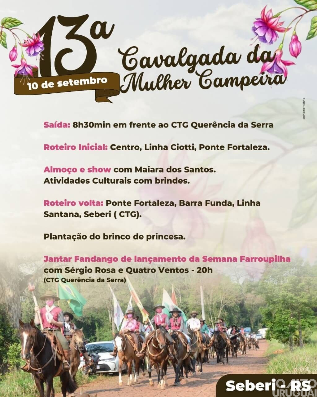 Cavalgada da Mulher Campeira acontece neste sábado em Seberi