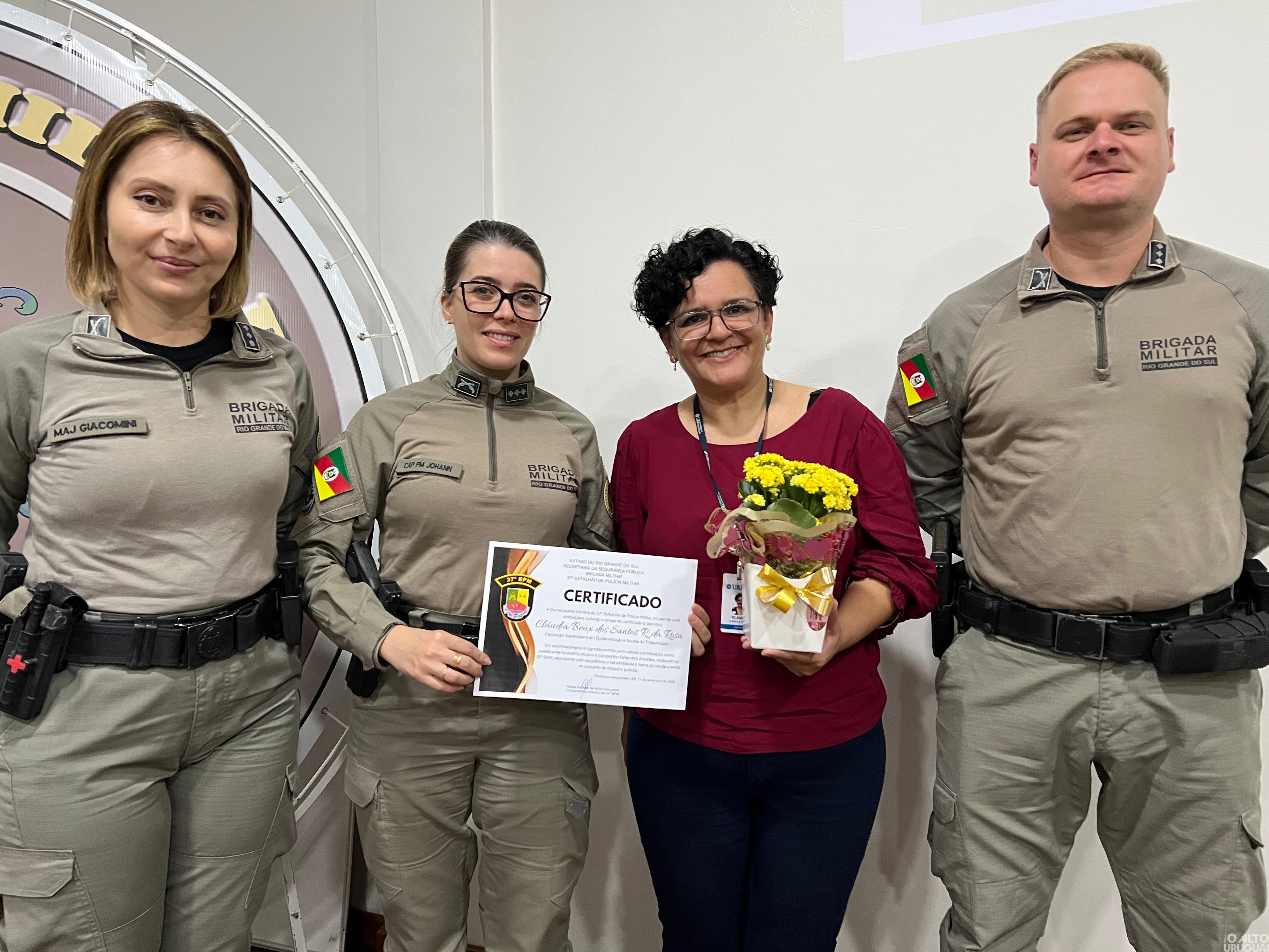 Realizada palestra sobre saúde mental para o efetivo do 37º BPM