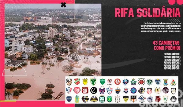 Times de futsal gaúchos realizam rifa solidária