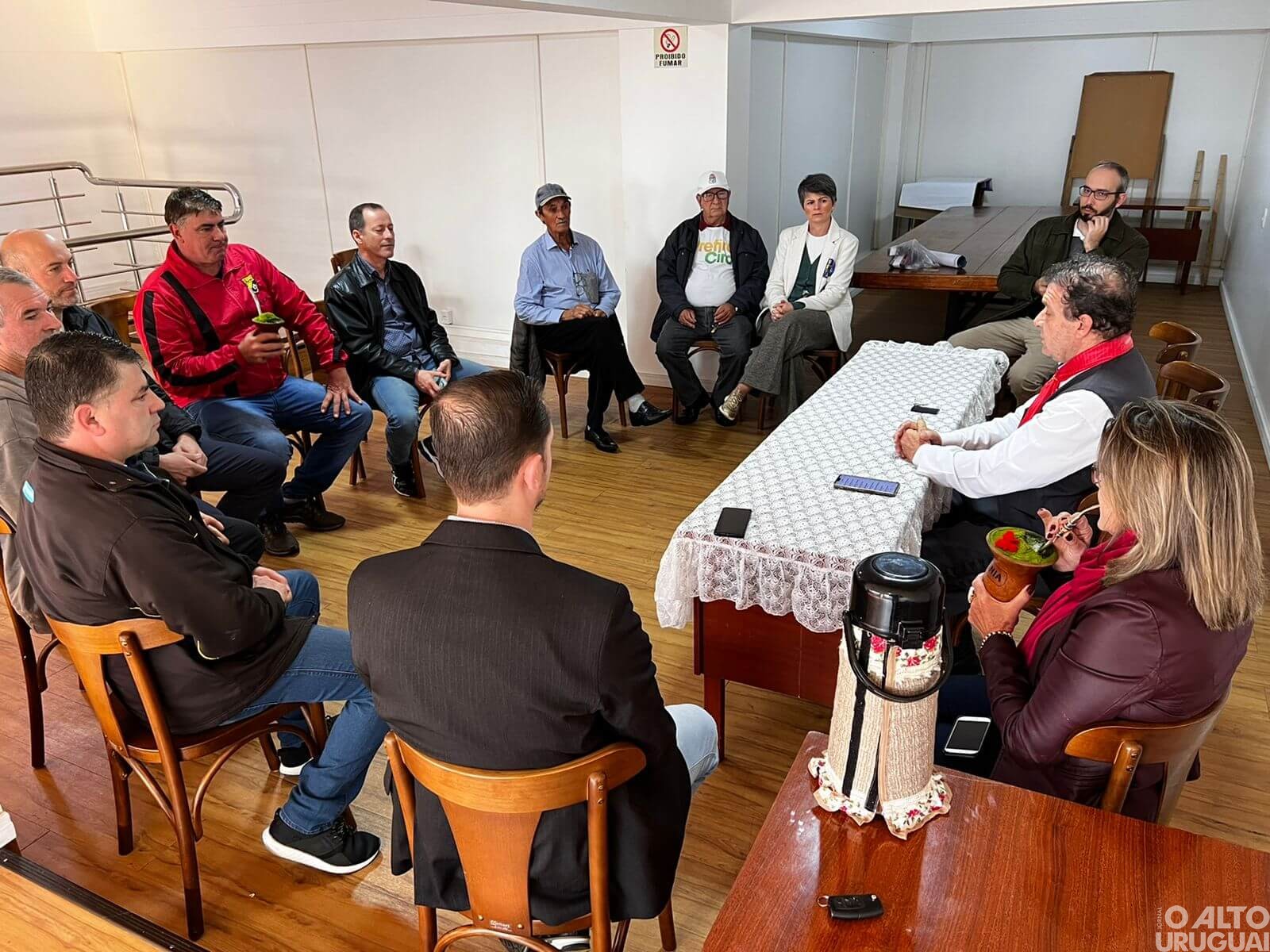 Pompeo de Mattos, candidato ao Congresso, participa de reunião em FW