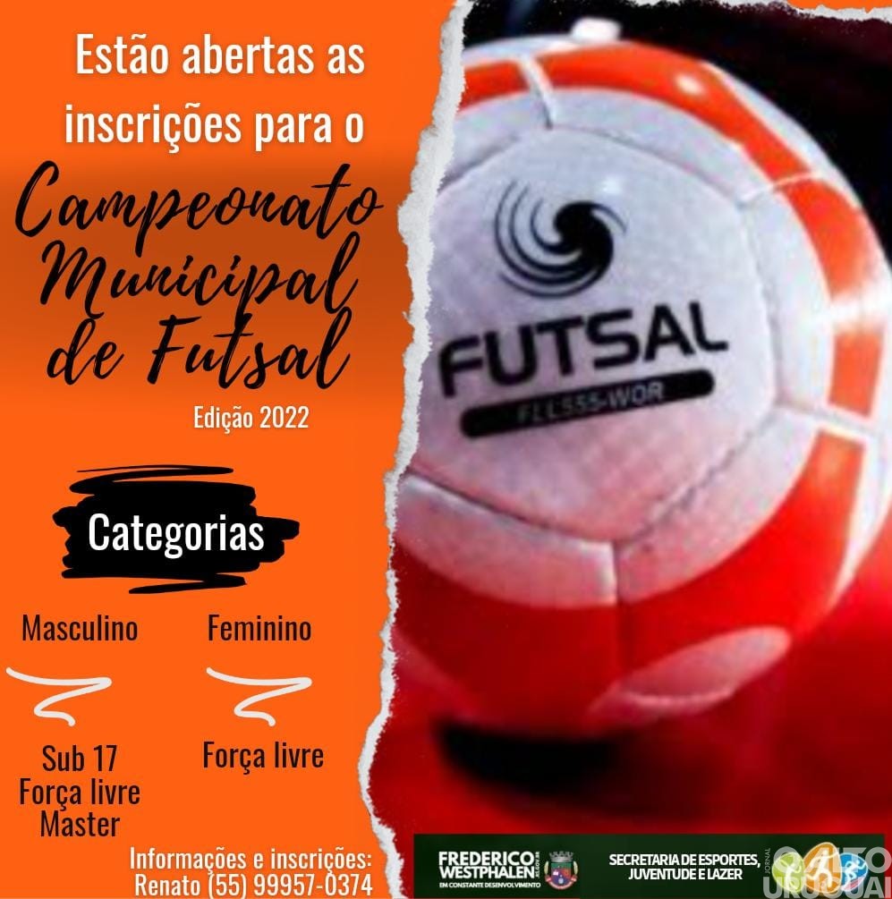 Campeonato Municipal de Futsal está com inscrições abertas