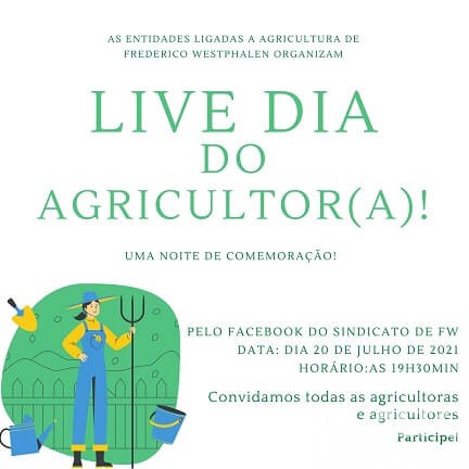 STR de Frederico Westphalen realizará live em comemoração ao Dia do Colono