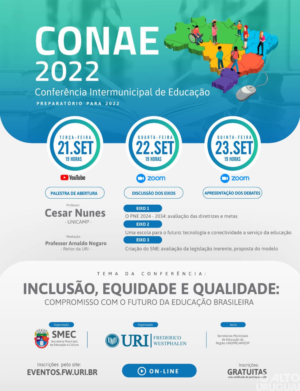 Conferência Intermunicipal de Educação será realizada em FW