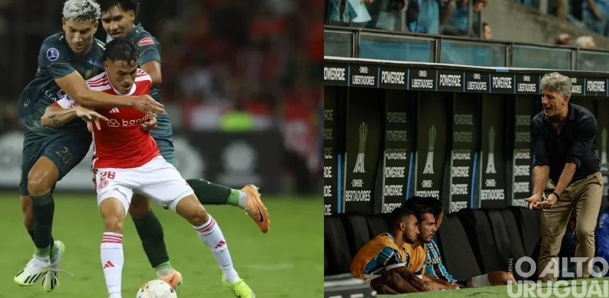 Grêmio perde em casa e Inter empata na Sul-Americana