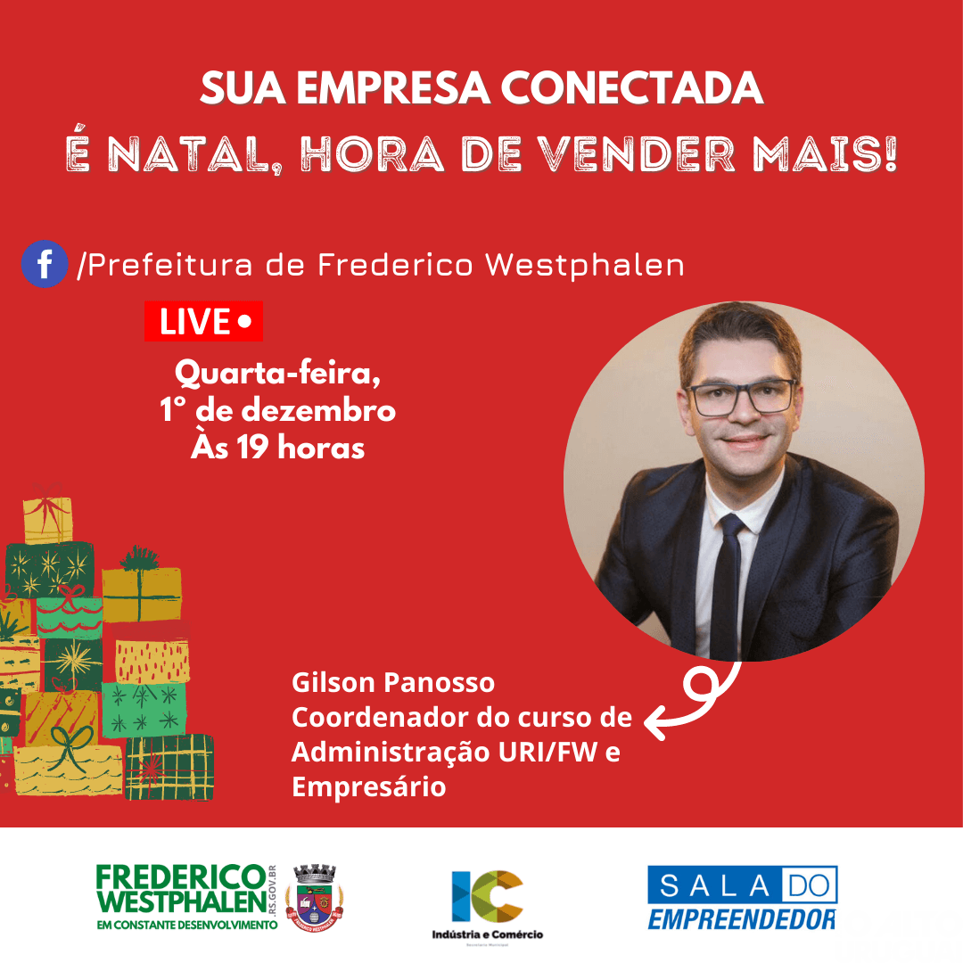 Vendas no Natal é tema de live do projeto “Sua Empresa Conectada”