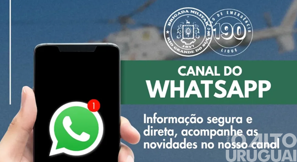 Brigada Militar lança canal no WhatsApp