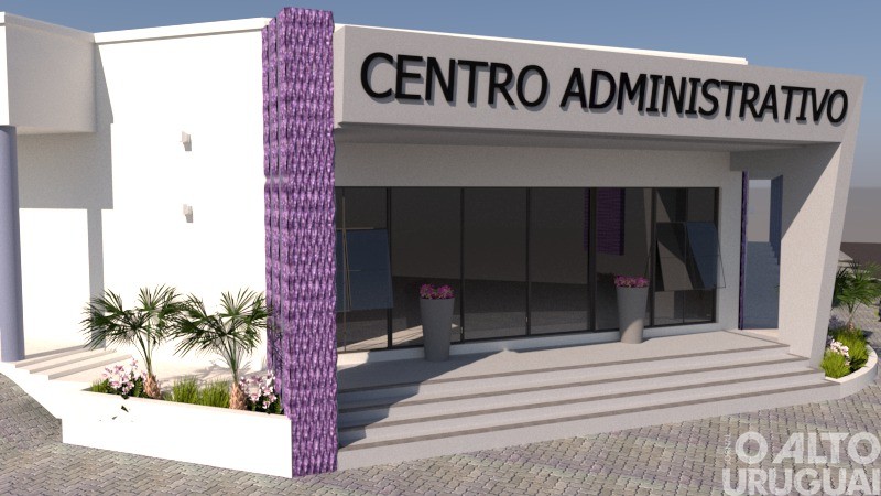 Prefeitura de Ametista do Sul passa por reestruturação na fachada e entorno do prédio