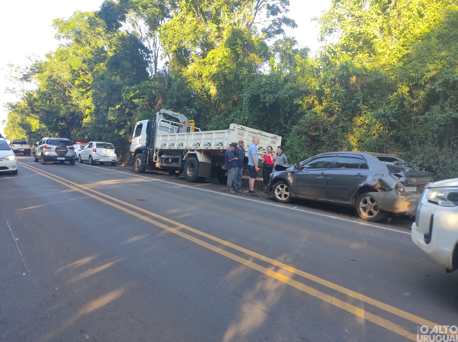 Registrado engavetamento na curva da Volta Grande em FW