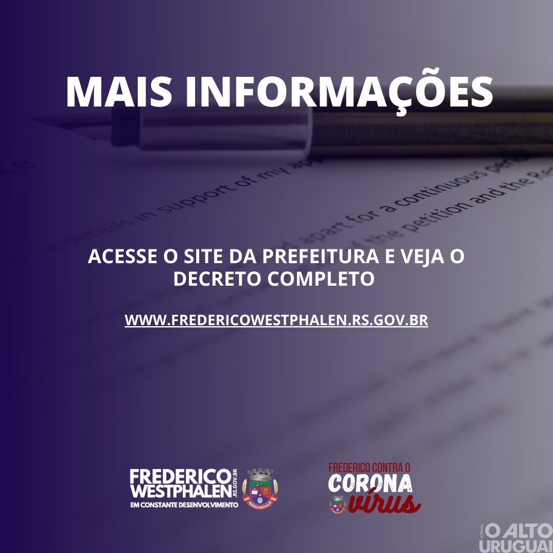 Prefeitura de FW divulga regras para controle da pandemia