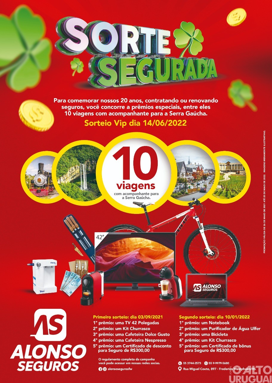 Alonso Seguros lança nova marca e 2ª edição da Campanha Sorte Segurada