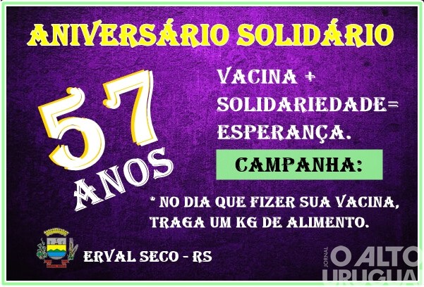 Erval Seco: campanha incentiva doação de alimentos