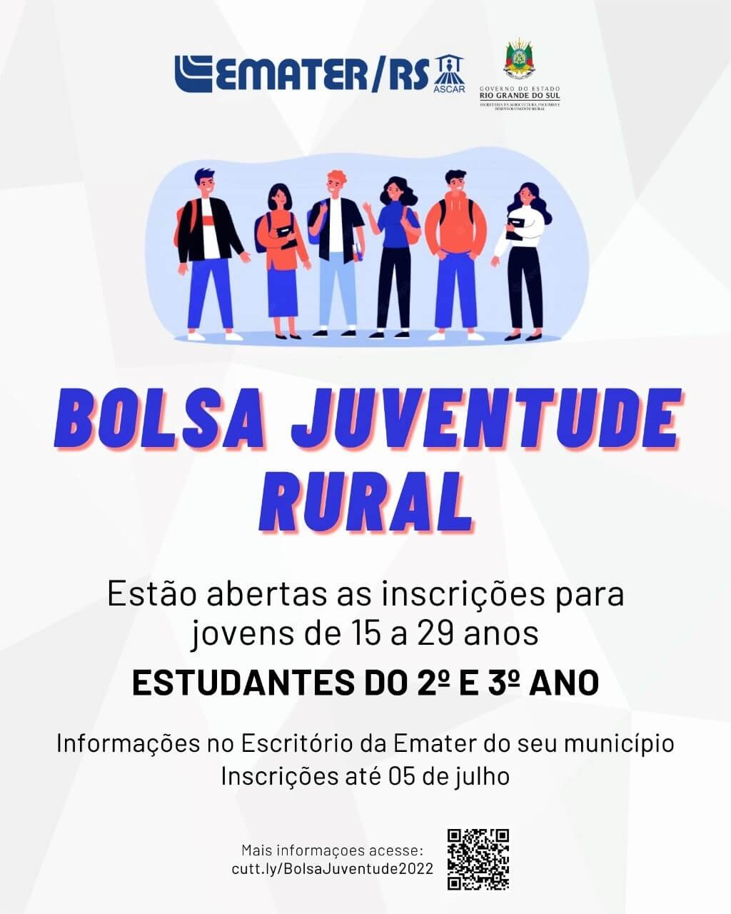 Bolsa Juventude Rural: inscrições encerram na terça-feira