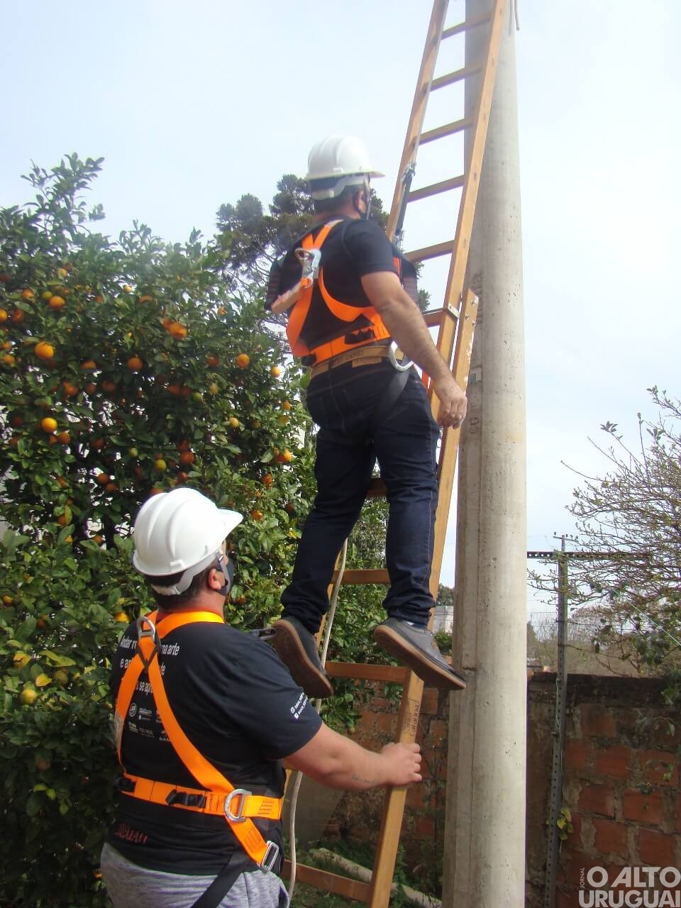Colaboradores do Cigres participam de treinamento sobre trabalho em altura