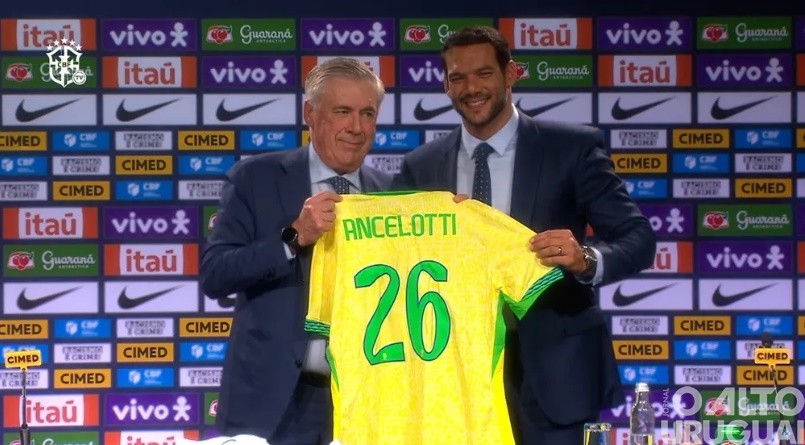 Carlo Ancelotti é apresentado como técnico da Seleção Brasileira