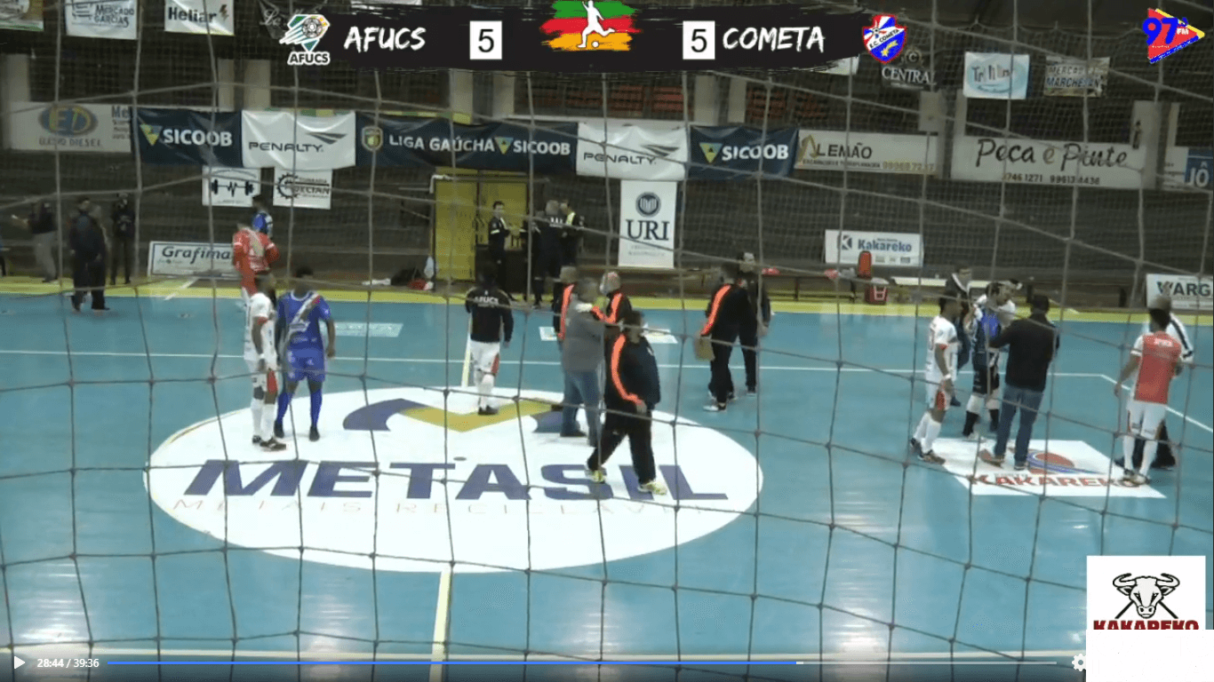 Em jogo eletrizante, Afucs e Cometa empatam e equipe de Seberi conquista classificação