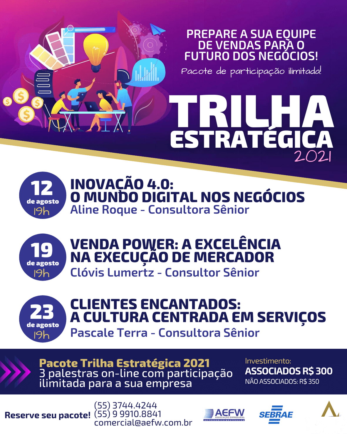 AEFW e Sebrae ofertam palestras de capacitação empresarial