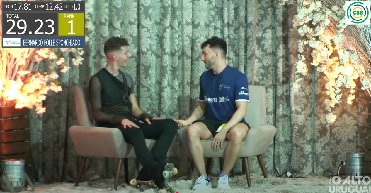 Bernardo Folle Sponchiado disputa título do Campeonato Brasileiro de Patinação