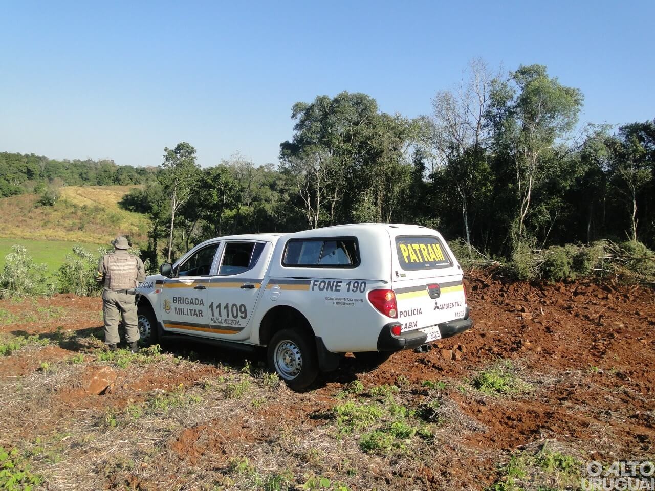 Patram-FW flagra desmatamento no interior de Palmitinho