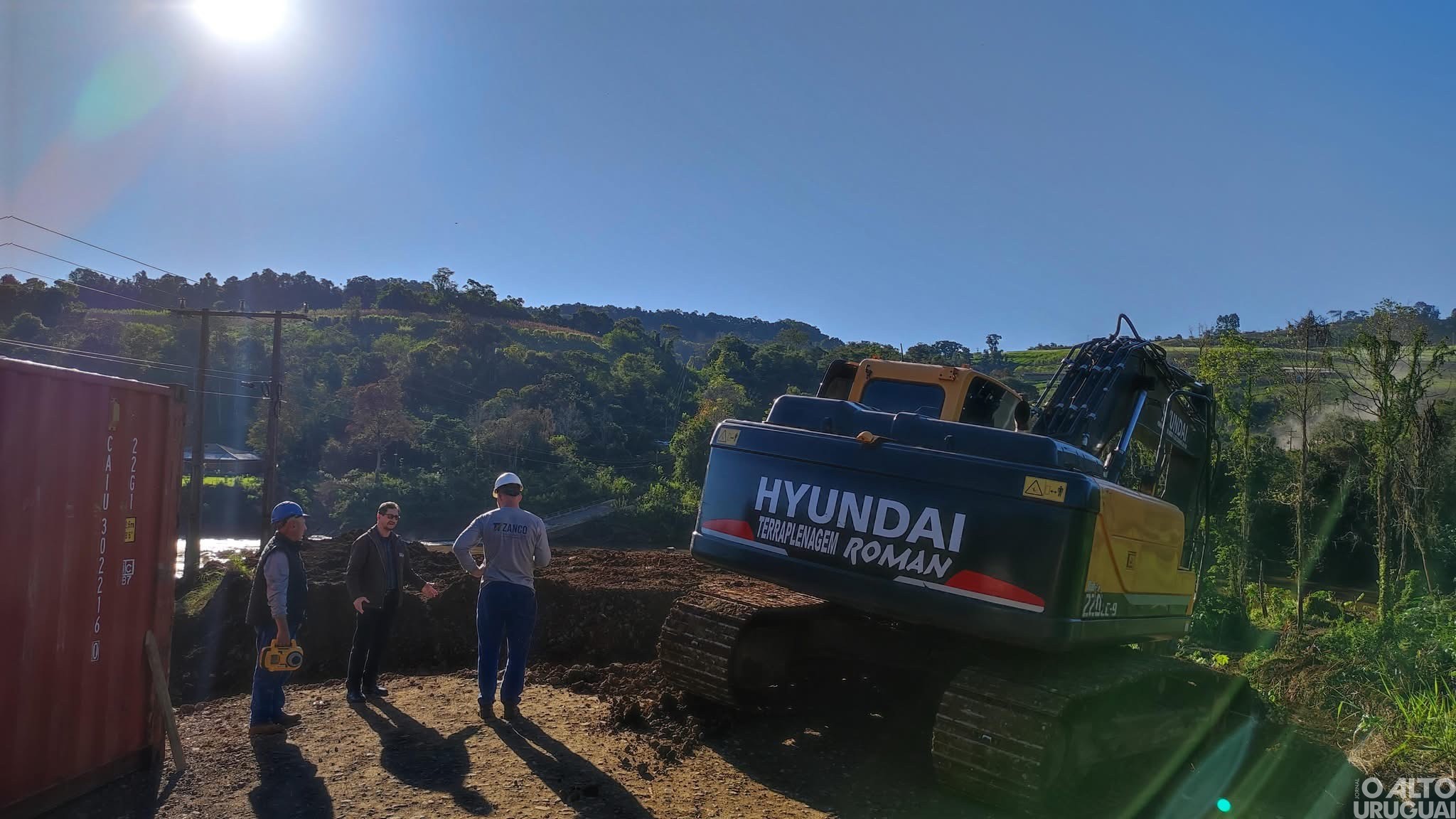 Iniciados os trabalhos para a reconstrução da ponte sobre o rio da Várzea em Rodeio Bonito