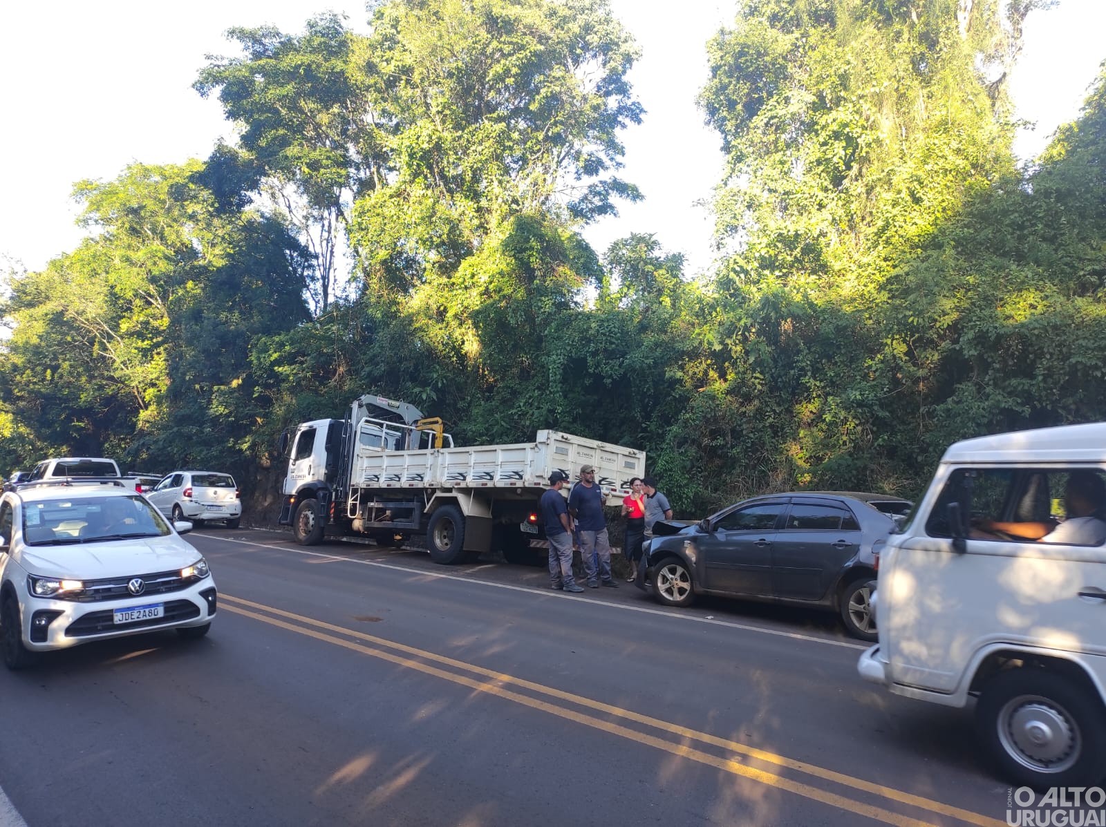 Registrado engavetamento na curva da Volta Grande em FW