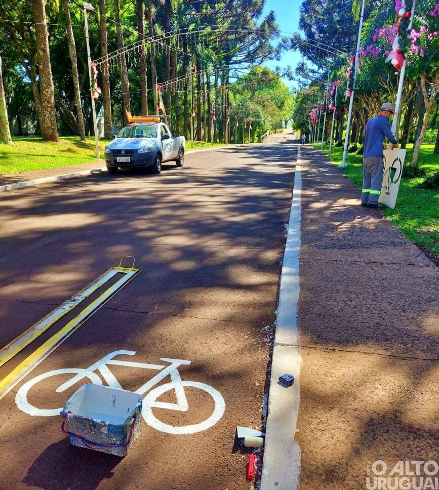 Parque de Exposições Tealmo José Schardong recebe ciclofaixa em Palmeira das Missões