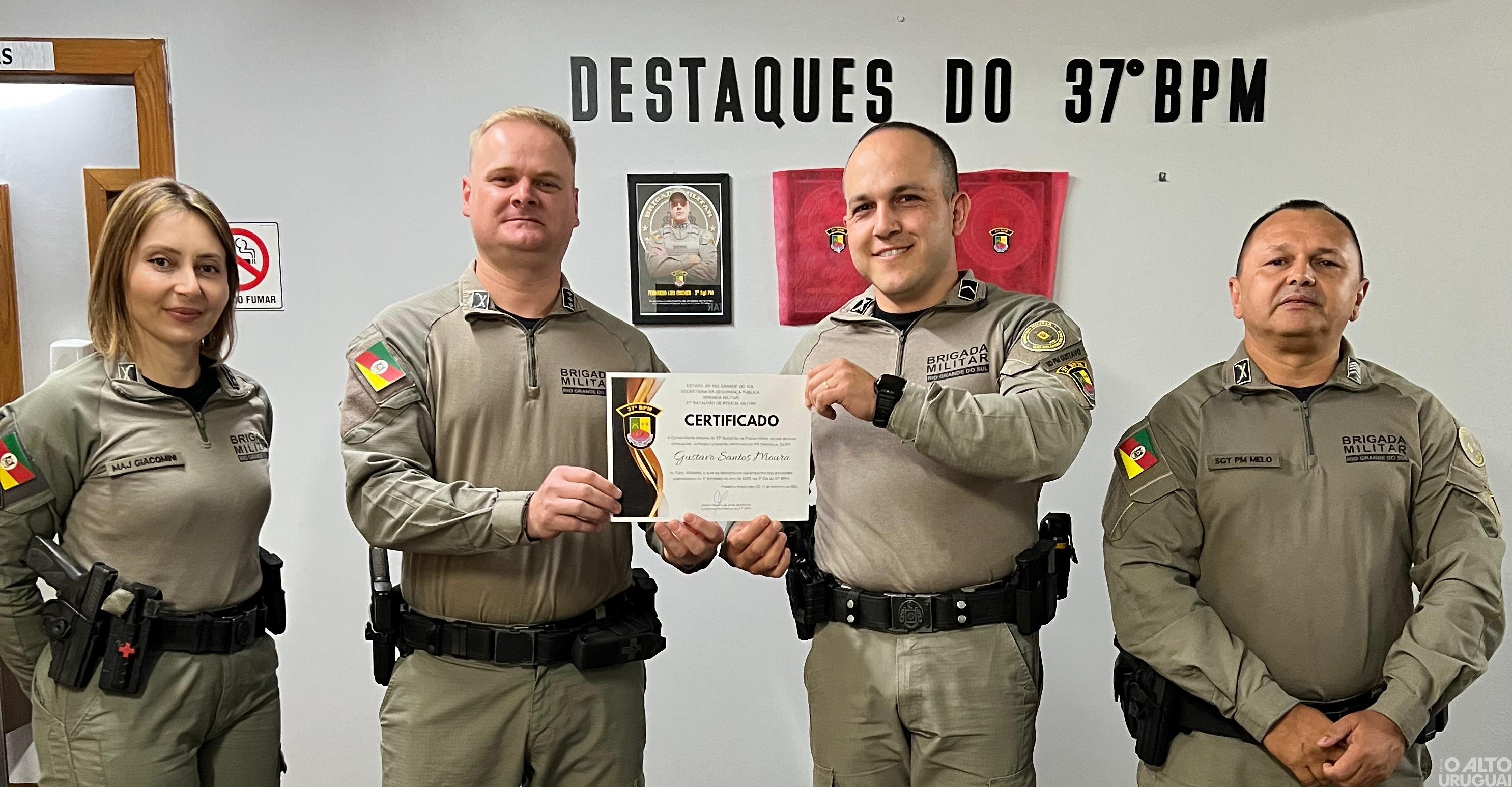 BM realiza formatura de reconhecimento ao Policial Destaque no 37º BPM