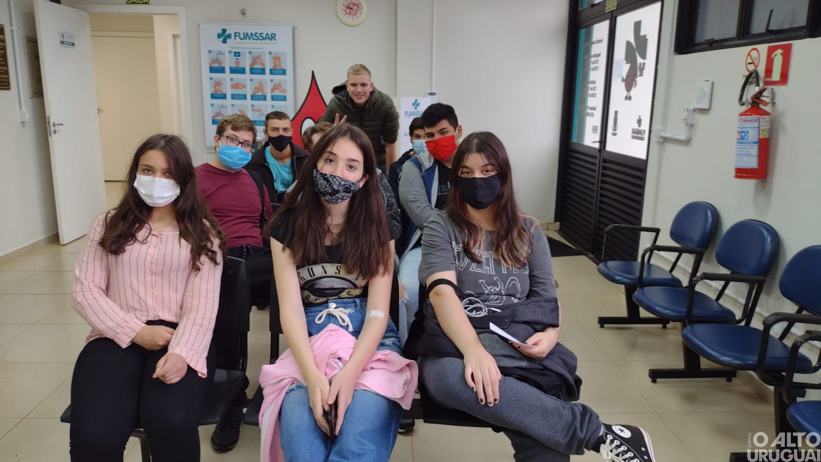 Caiçara: alunos da Escola 20 de Setembro doam sangue em Santa Rosa