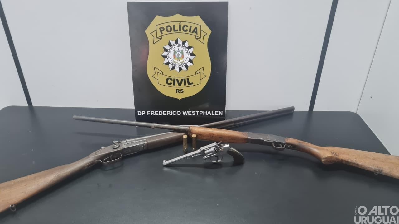 Dois homens são presos por posse ilegal de armas em Frederico Westphalen