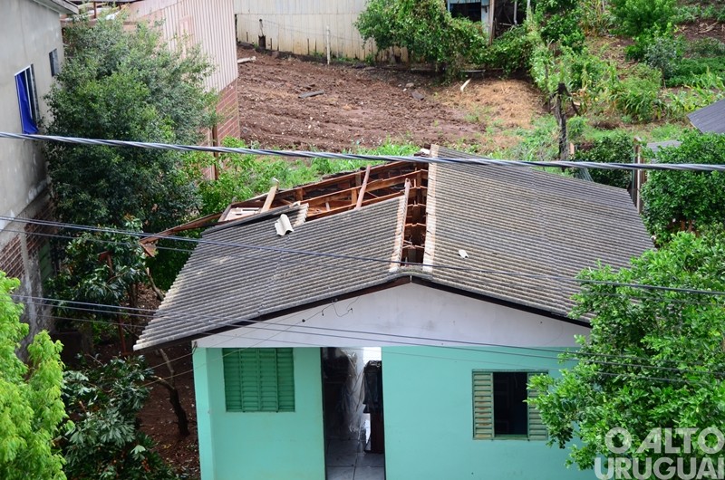 Vendaval causa estragos em Caiçara