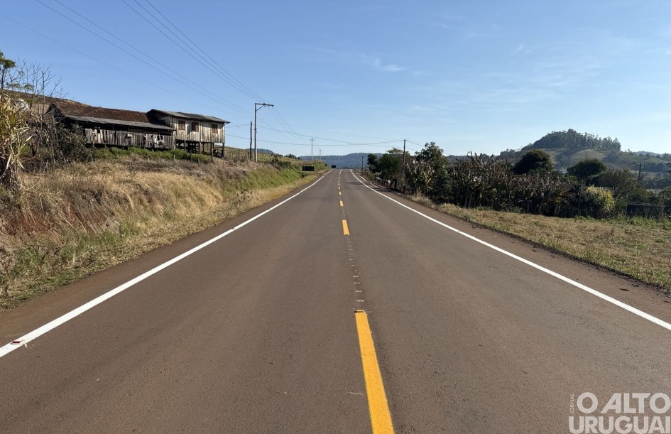 Pavimentação da ERS-591 entre Ametista do Sul e FW está concluída