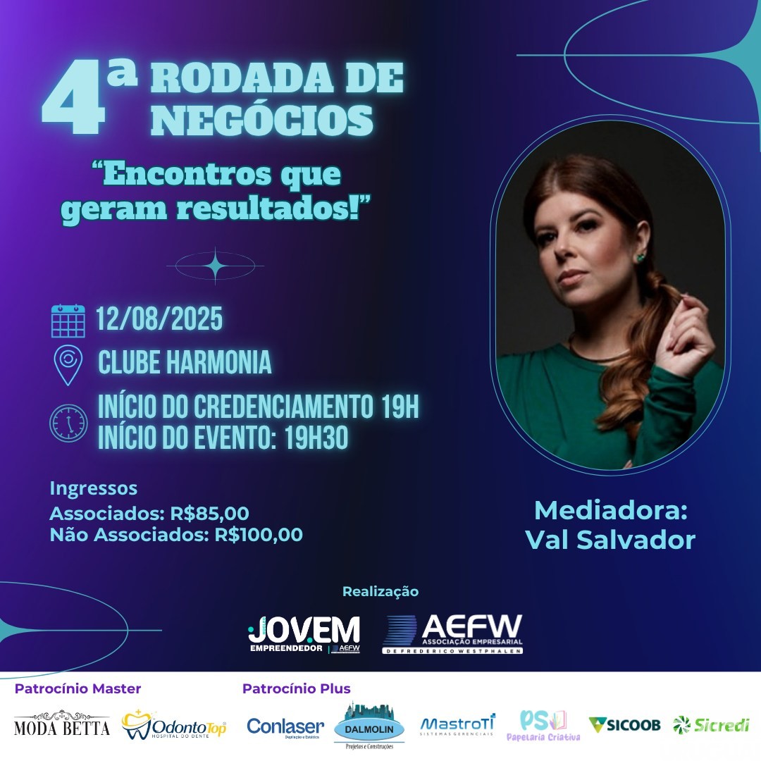 4ª Rodada de Negócios será realizada nesta terça-feira, 12