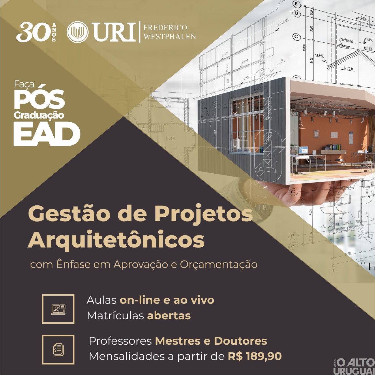 Inscrições para pós-graduação EaD na URI/FW terminam dia 29 de julho