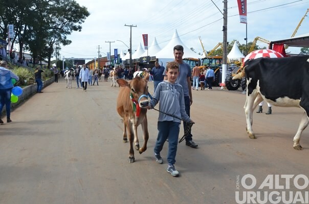 Animais campeões desfilam pela Expofred