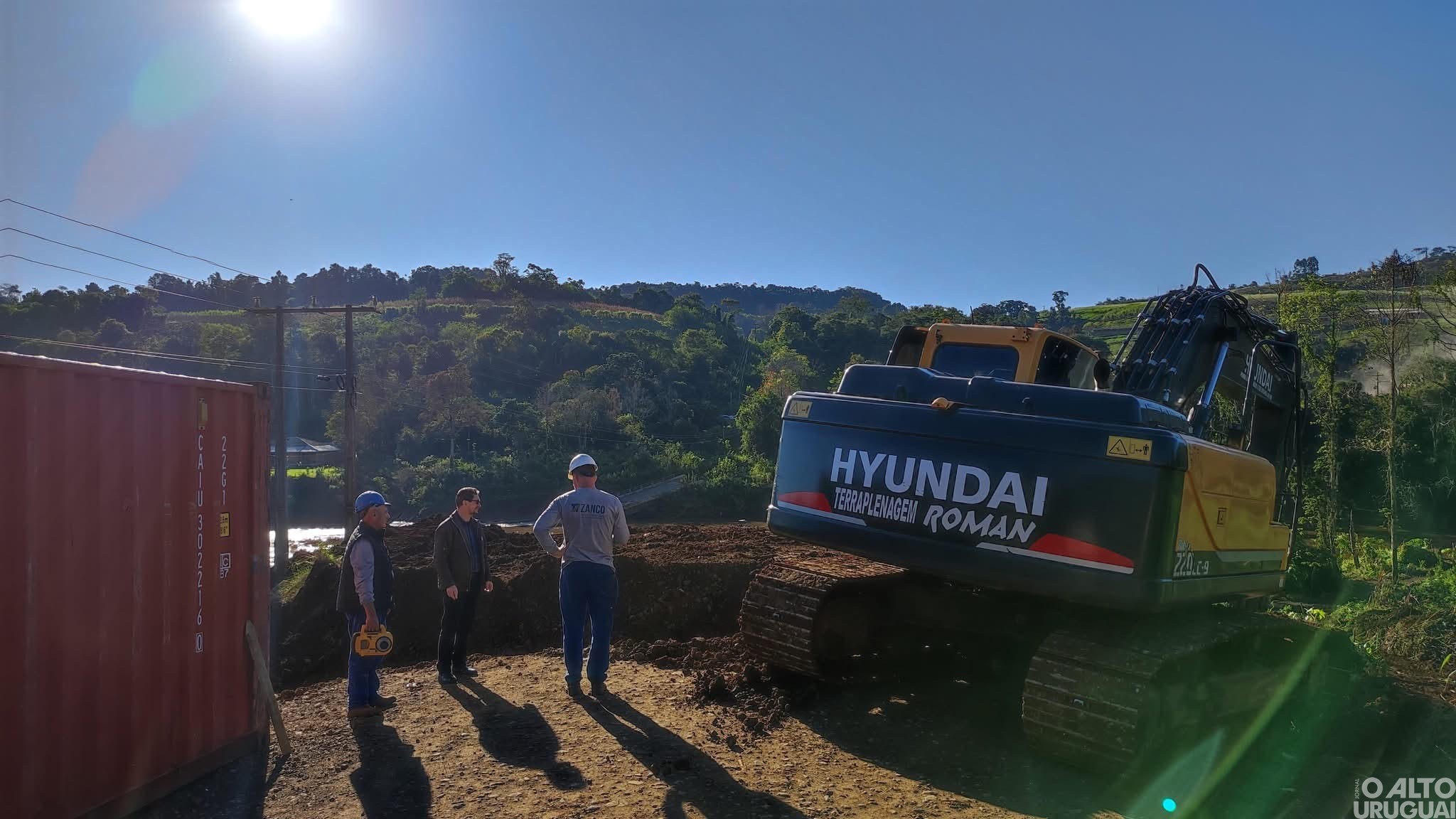 Iniciados os trabalhos para a reconstrução da ponte sobre o rio da Várzea em Rodeio Bonito