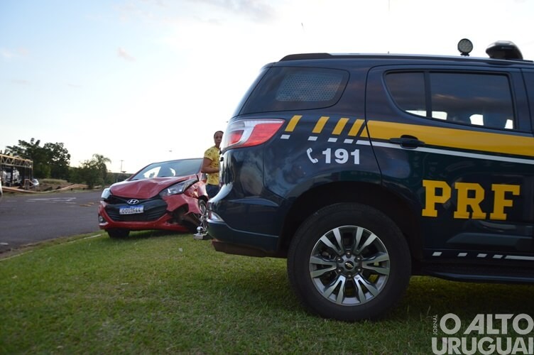 Colisão é registrada no trevo de acesso a Frederico Westphalen